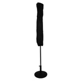 Parasol Inclinable à LED 2,7 m & Socle en Béton - Vert