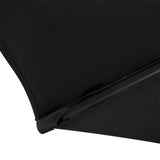 Parasol Banane à Mât Déporté 3 m & Pied Carré - Noir
