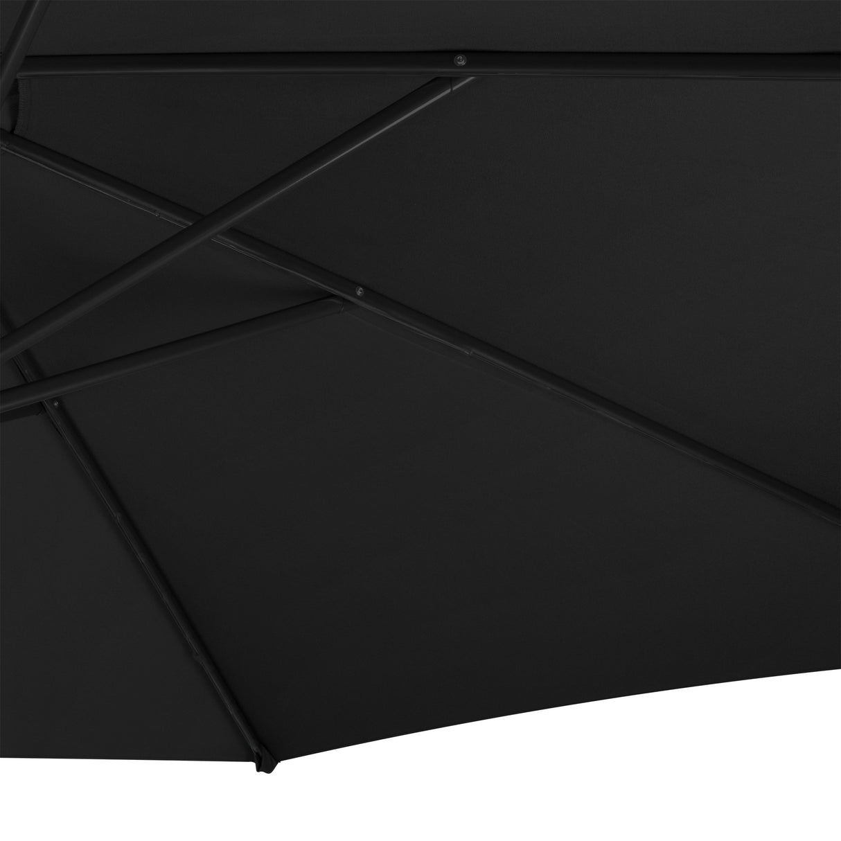 Parasol Banane à Mât Déporté 3 m & Pied Carré - Noir