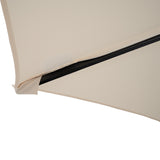 Parasol Banane à Mât Déporté 3 m & Pied Carré - Crème