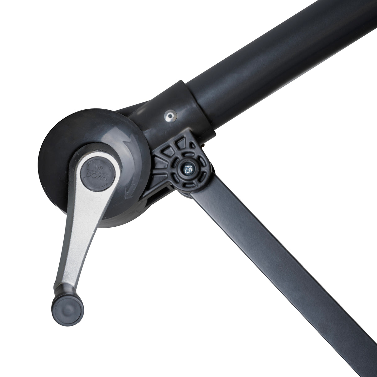 Parasol Banane à Mât Déporté 3 m & Pied Carré - Crème