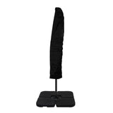 Parasol Banane à Mât Déporté 3 m & Pied Carré - Gris