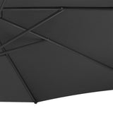 Parasol Banane à Mât Déporté 3 m & Pied Carré - Gris