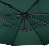 Parasol Banane à Mât Déporté 3 m & Pied Carré - Vert