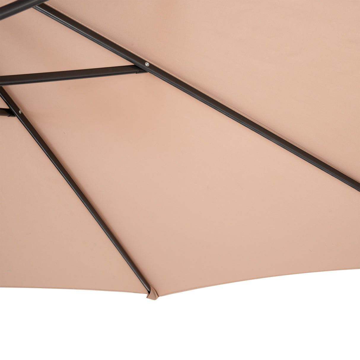 Parasol Banane à Mât Déporté 3 m & 4 Pieds en Éventail - Beige