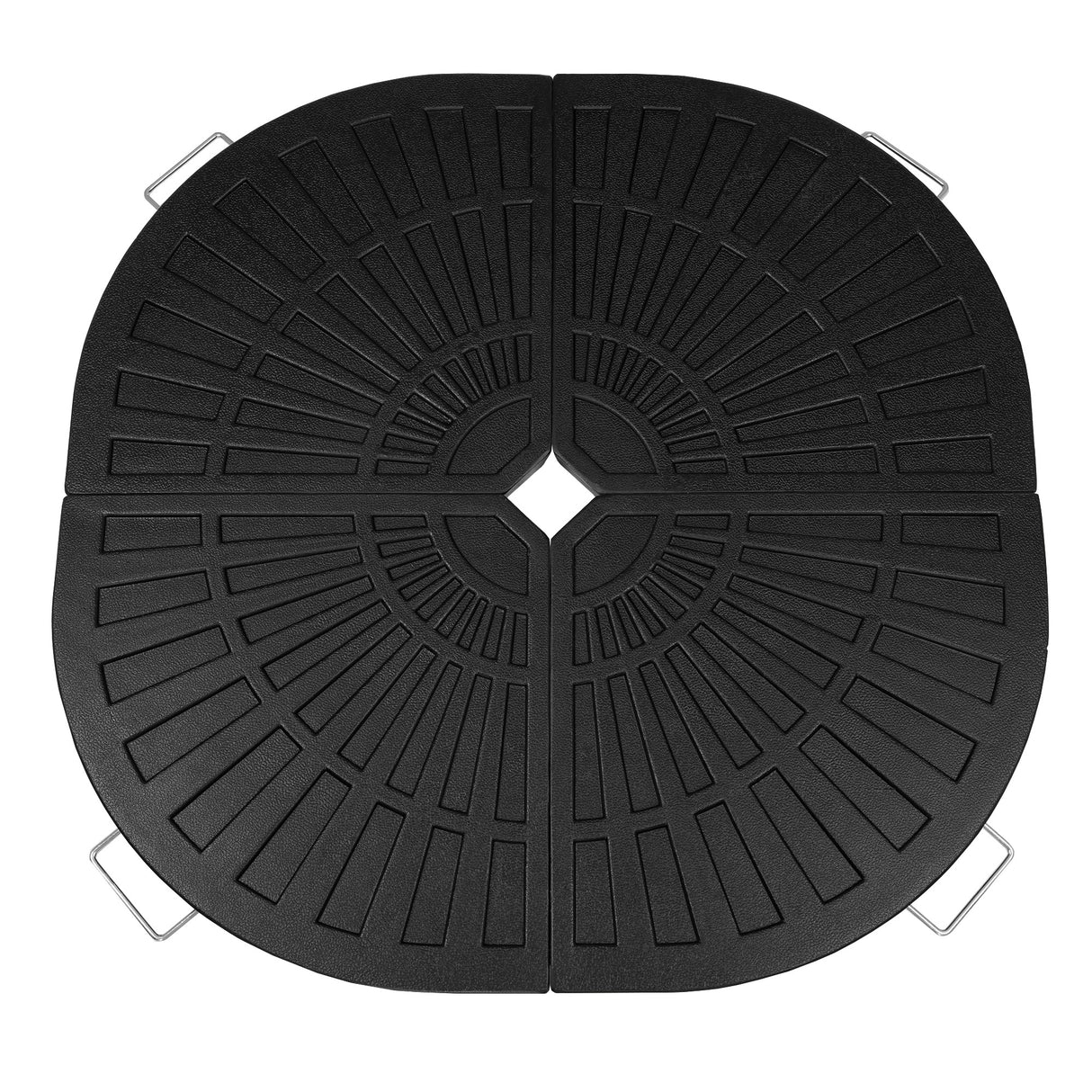 Parasol Banane à Mât Déporté 3 m & 4 Pieds en Éventail - Vert