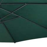 Parasol Banane à Mât Déporté 3 m & 4 Pieds en Éventail - Vert