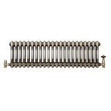 Radiateur Traditionnel à 2 Colonnes & Vannes - 300 x 1010 mm - Métal Brut