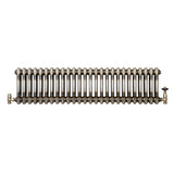 Radiateur Traditionnel à 2 Colonnes & Vannes - 300 x 1190 mm - Métal Brut