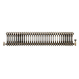 Radiateur Traditionnel à 2 Colonnes & Vannes - 300 x 1460 mm - Métal Brut