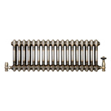 Radiateur Traditionnel à 2 Colonnes & Vannes - 600 x 830 mm - Métal Brut