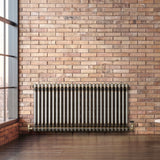 Radiateur Traditionnel à 2 Colonnes & Vannes - 600 x 1190 mm - Métal Brut