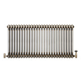 Radiateur Traditionnel à 2 Colonnes & Vannes - 600 x 1190 mm - Métal Brut
