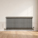 Radiateur Traditionnel à 2 Colonnes & Vannes - 600 x 1190 mm - Métal Brut