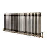 Radiateur Traditionnel à 2 Colonnes & Vannes - 600 x 1460 mm - Métal Brut