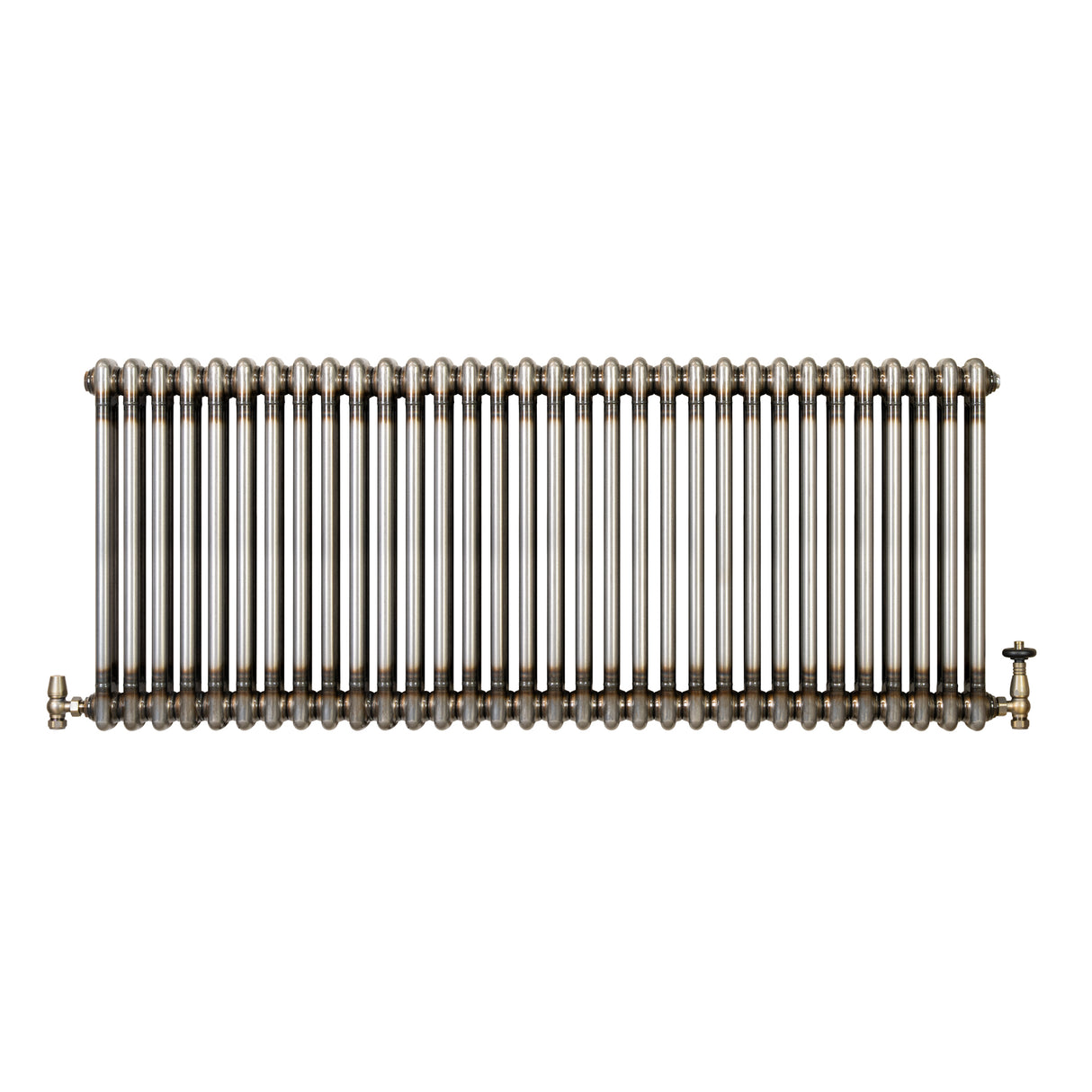 Radiateur Traditionnel à 2 Colonnes & Vannes - 600 x 1460 mm - Métal Brut