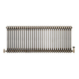 Radiateur Traditionnel à 2 Colonnes & Vannes - 600 x 1460 mm - Métal Brut