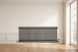 Radiateur Traditionnel à 2 Colonnes & Vannes - 600 x 1460 mm - Métal Brut