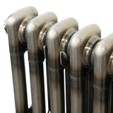 Radiateur Traditionnel à 2 Colonnes & Vannes - 600 x 1460 mm - Métal Brut