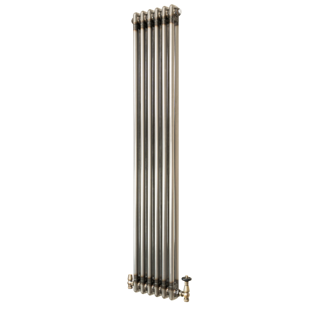 Radiateur Traditionnel à 2 Colonnes & Vannes - 1500 x 290 mm - Métal Brut