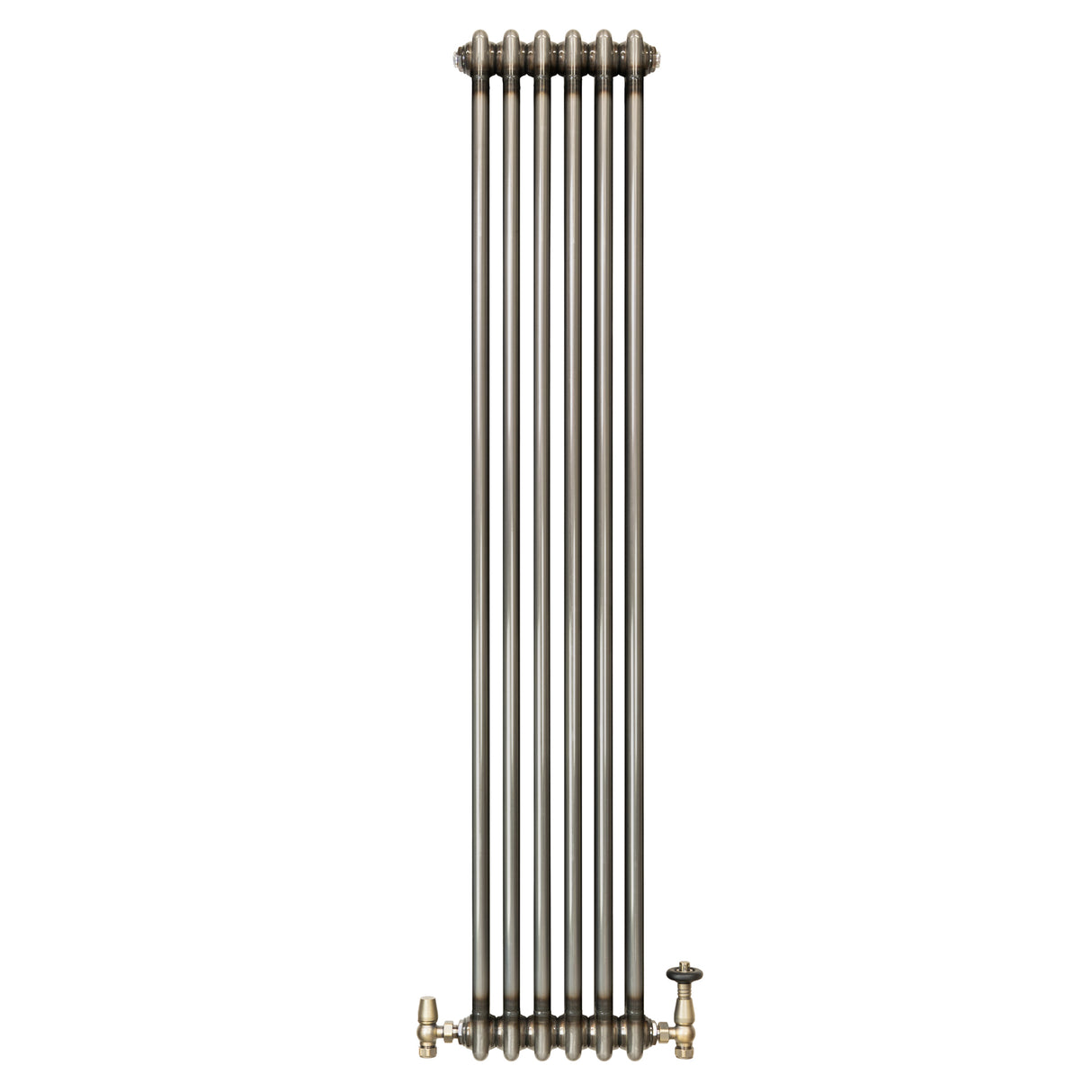 Radiateur Traditionnel à 2 Colonnes & Vannes - 1500 x 290 mm - Métal Brut