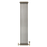 Radiateur Traditionnel à 2 Colonnes & Vannes - 1500 x 290 mm - Métal Brut