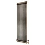Radiateur Traditionnel à 2 Colonnes & Vannes - 1500 x 470 mm - Métal Brut