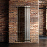 Radiateur Traditionnel à 2 Colonnes & Vannes - 1500 x 560 mm - Métal Brut