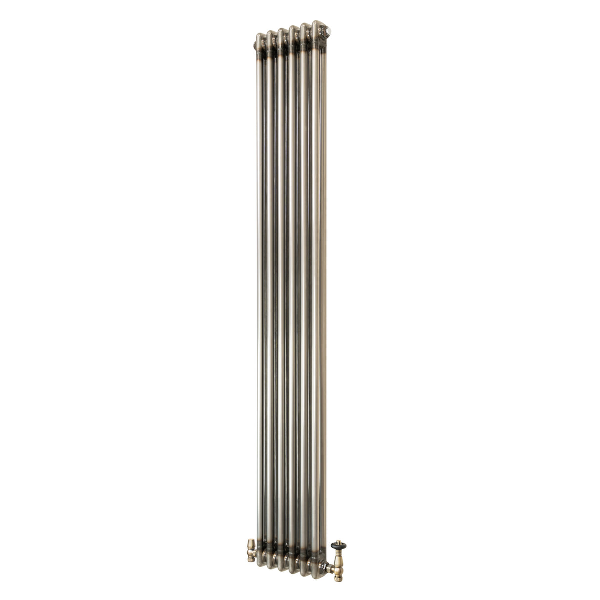 Radiateur Traditionnel à 2 Colonnes & Vannes - 1800 x 290 mm - Métal Brut
