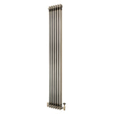 Radiateur Traditionnel à 2 Colonnes & Vannes - 1800 x 290 mm - Métal Brut