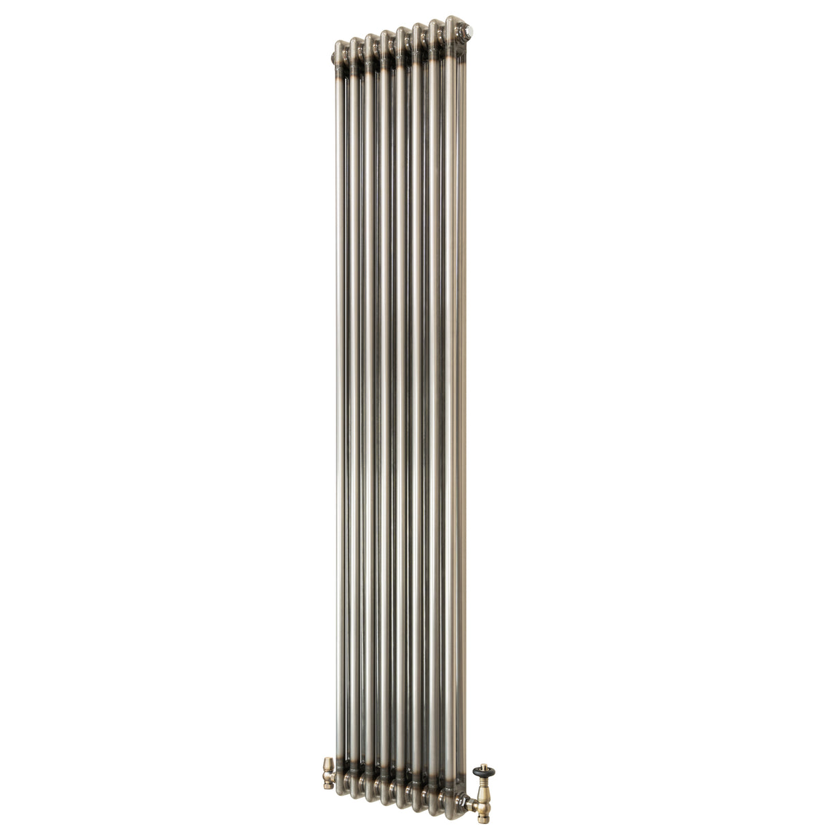 Radiateur Traditionnel à 2 Colonnes & Vannes - 1800 x 380 mm - Métal Brut