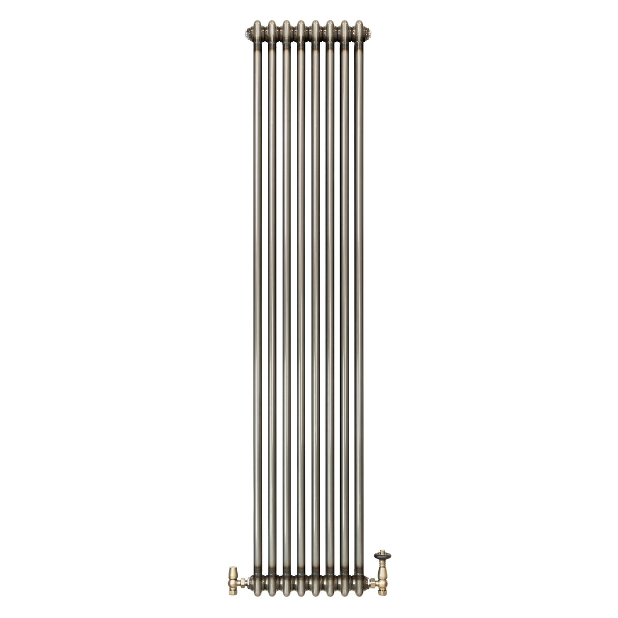 Radiateur Traditionnel à 2 Colonnes & Vannes - 1800 x 380 mm - Métal Brut