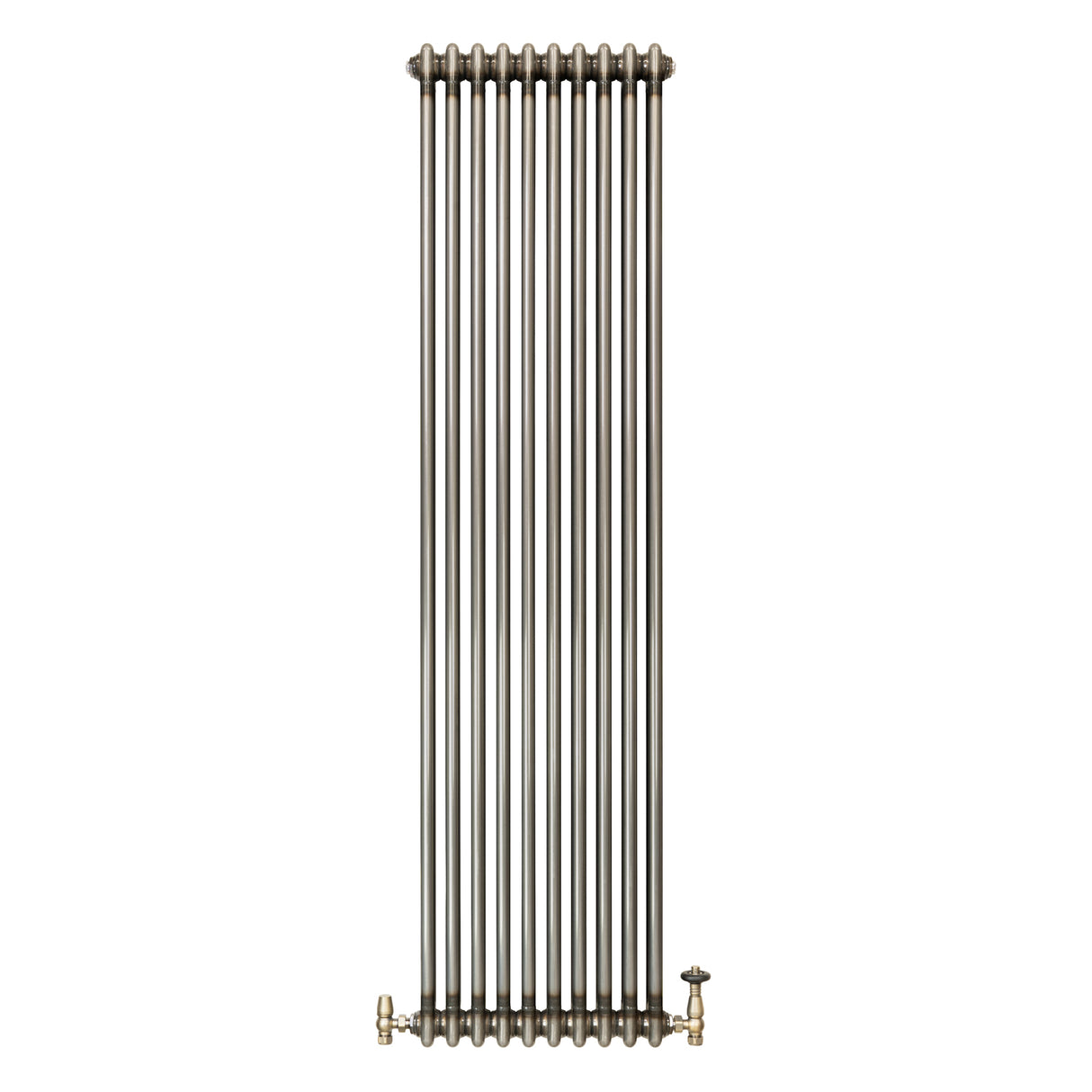 Radiateur Traditionnel à 2 Colonnes & Vannes - 1800 x 470 mm - Métal Brut