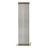 Radiateur Traditionnel à 2 Colonnes & Vannes - 1800 x 470 mm - Métal Brut