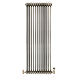 Radiateur Traditionnel à 2 Colonnes & Vannes - 1800 x 560 mm - Métal Brut