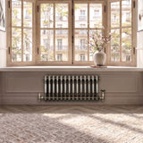 Radiateur Traditionnel à 3 Colonnes & Vannes - 300 x 650 mm - Métal Brut
