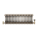 Radiateur Traditionnel à 3 Colonnes & Vannes - 300 x 830 mm - Métal Brut