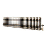 Radiateur Traditionnel à 3 Colonnes & Vannes - 300 x 1460 mm - Métal Brut