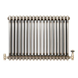 Radiateur Traditionnel à 3 Colonnes & Vannes - 600 x 830 mm - Métal Brut
