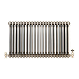 Radiateur Traditionnel à 3 Colonnes & Vannes - 600 x 1010 mm - Métal Brut