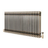 Radiateur Traditionnel à 3 Colonnes & Vannes - 600 x 1190 mm - Métal Brut