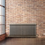Radiateur Traditionnel à 3 Colonnes & Vannes - 600 x 1190 mm - Métal Brut
