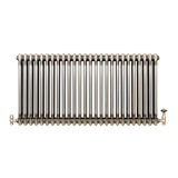 Radiateur Traditionnel à 3 Colonnes & Vannes - 600 x 1190 mm - Métal Brut