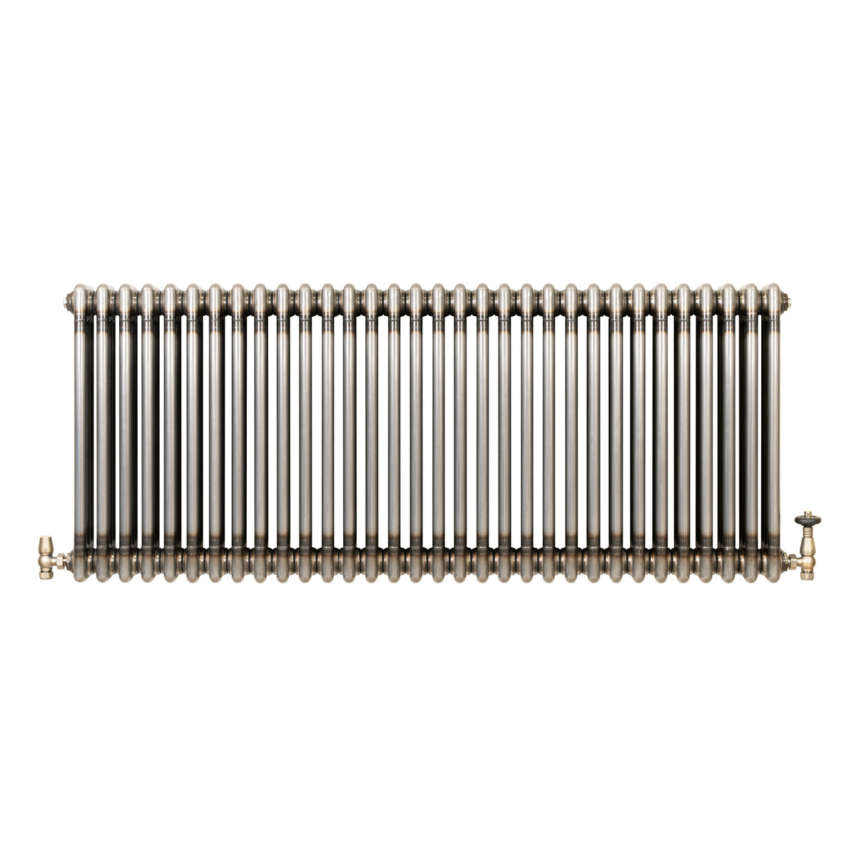 Radiateur Traditionnel à 3 Colonnes & Vannes - 600 x 1460 mm - Métal Brut