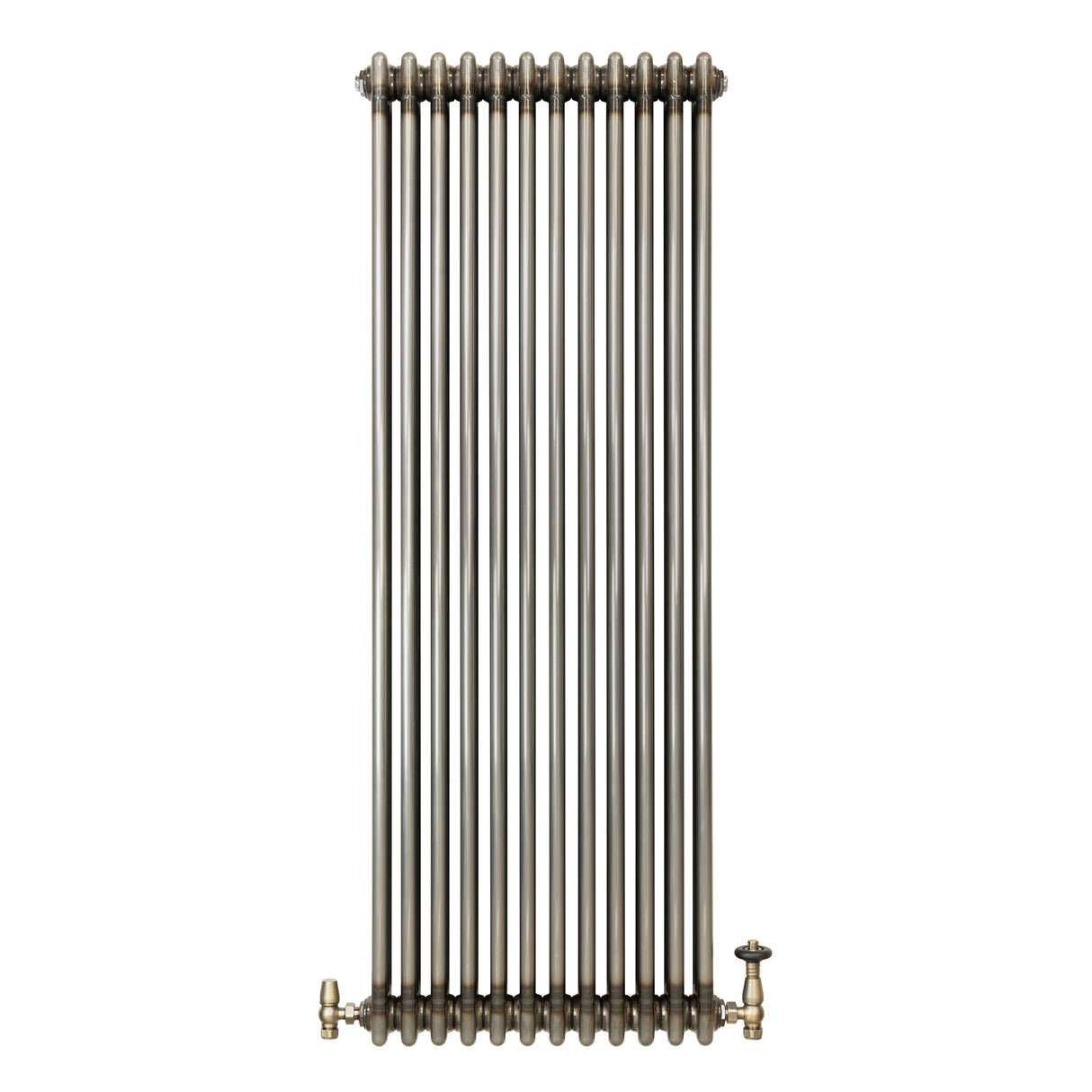 Radiateur Traditionnel à 3 Colonnes & Vannes - 1500 x 560 mm - Métal Brut