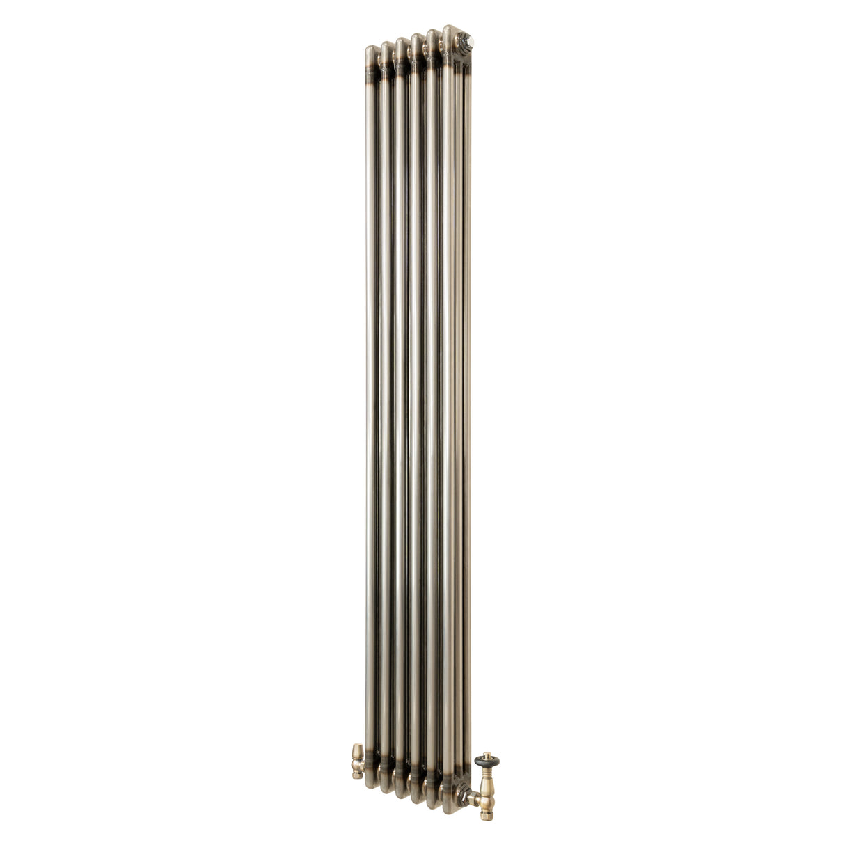 Radiateur Traditionnel à 3 Colonnes & Vannes - 1800 x 290 mm - Métal Brut