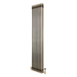 Radiateur Traditionnel à 3 Colonnes & Vannes - 1800 x 380 mm - Métal Brut