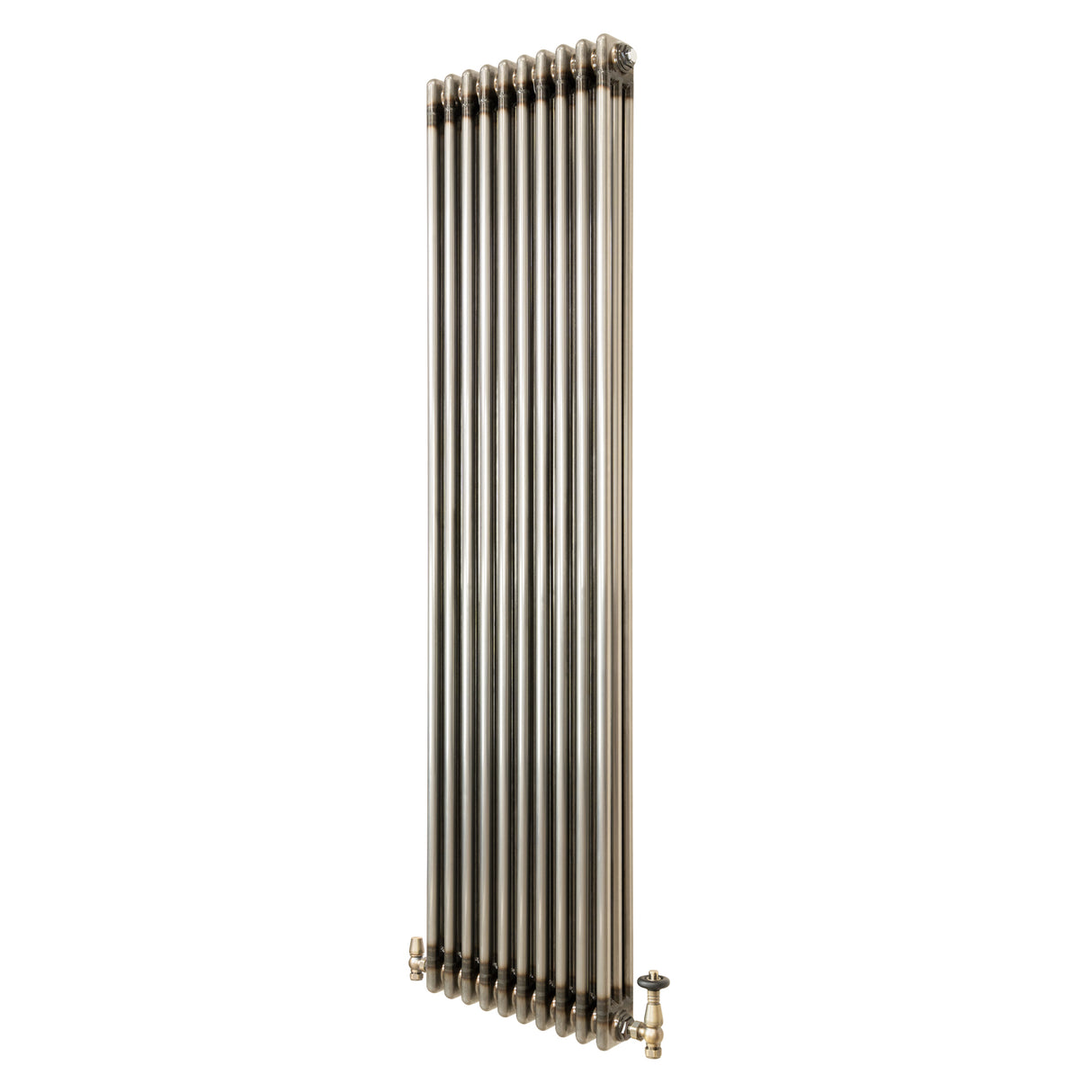Radiateur Traditionnel à 3 Colonnes & Vannes - 1800 x 470 mm - Métal Brut