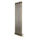 Radiateur Traditionnel à 3 Colonnes & Vannes - 1800 x 470 mm - Métal Brut