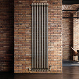 Radiateur Traditionnel à 3 Colonnes & Vannes - 1800 x 470 mm - Métal Brut